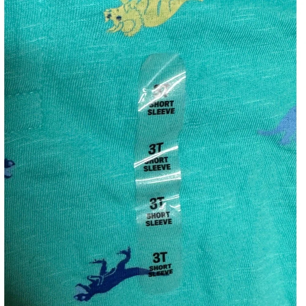 NWT Children's Place Boy's Dinosaur Print Polo Shirt size 3T Blue/Yellow